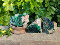 Natural Super Rare Crystalline Malachite Specimens x 6 From Congo - Toprock Gemstones and Minerals 
