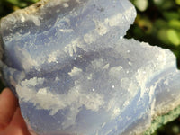 Natural Blue Lace Agate Geode Specimens x 4 From Nsanje, Malawi