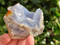 Natural Blue Lace Agate Geode Specimens x 4 From Nsanje, Malawi