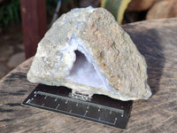 Natural Blue Lace Agate Geode Specimens x 4 From Nsanje, Malawi