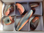 Polished On One Side Polychrome Jasper x 7 From Mahajanga, Madagascar - Toprock Gemstones and Minerals 