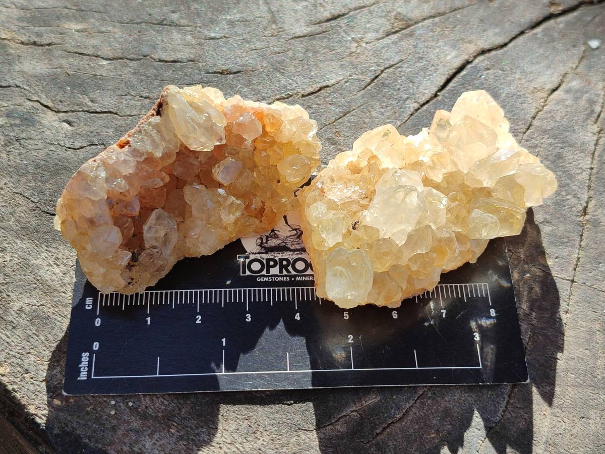 Natural Golden Limonite Quartz Clusters x 36 From Solwezi, Zambia - Toprock Gemstones and Minerals 