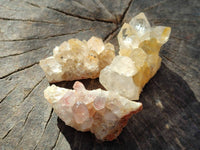 Natural Golden Limonite Quartz Clusters x 36 From Solwezi, Zambia - Toprock Gemstones and Minerals 