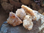 Natural Golden Limonite Quartz Clusters x 36 From Solwezi, Zambia - Toprock Gemstones and Minerals 