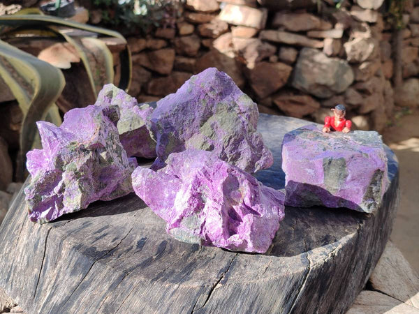 Natural Stichtite Cobbed Specimens x 5 From Barberton, South Africa