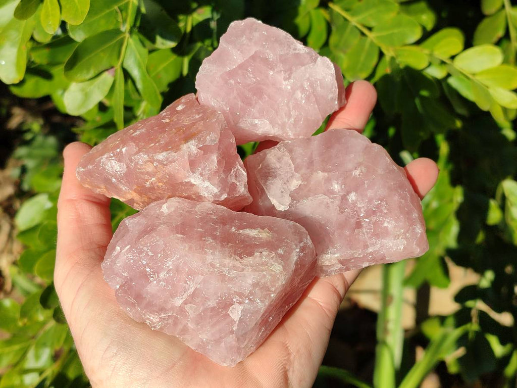 Natural Pink Rose Quartz Cobbed Specimens x 24 From North Cape, South Africa - Toprock Gemstones and Minerals 