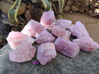 Natural Pink Rose Quartz Cobbed Specimens x 24 From North Cape, South Africa - Toprock Gemstones and Minerals 