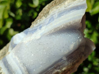 Natural Blue Lace Agate Geode Specimens x 4 From Nsanje, Malawi