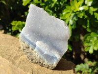 Natural Blue Lace Agate Geode Specimens x 4 From Nsanje, Malawi