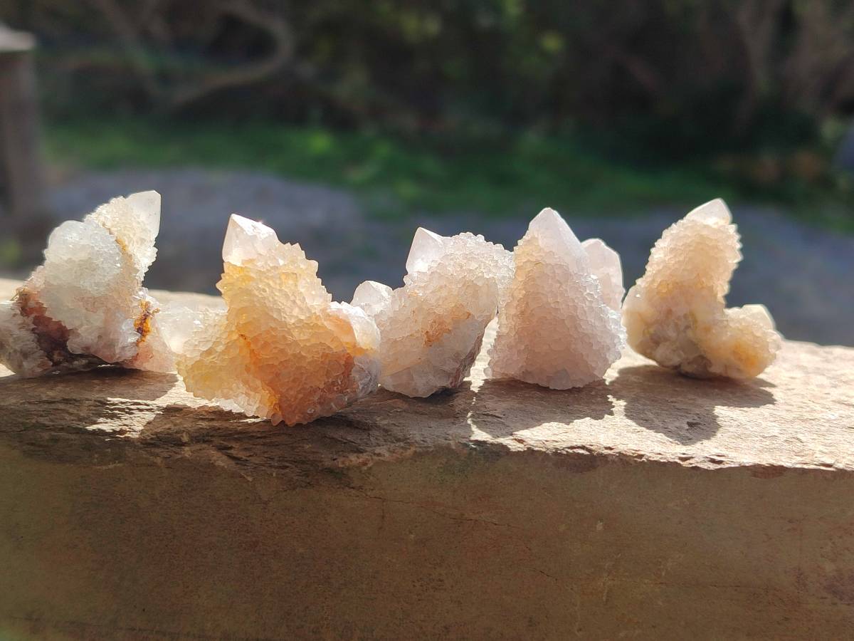 Natural Golden Limonite Coated Spirit Quartz Clusters x 70 From Boekenhouthoek, South Africa - Toprock Gemstones and Minerals 