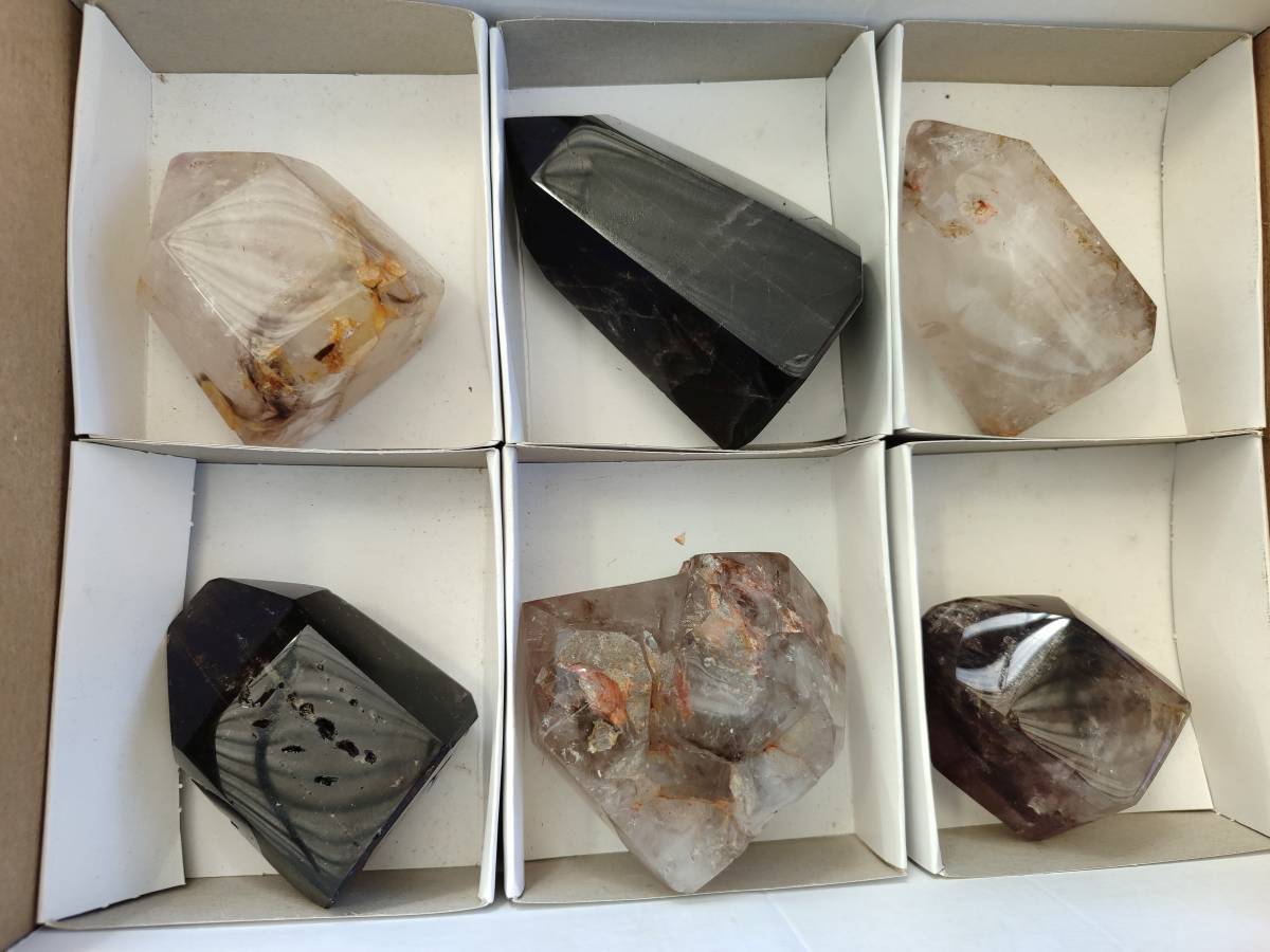 Polished Mixed Assortment of Crystals x 6 From Southern Africa - Toprock Gemstones and Minerals 