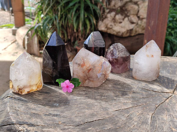 Polished Mixed Assortment of Crystals x 6 From Southern Africa