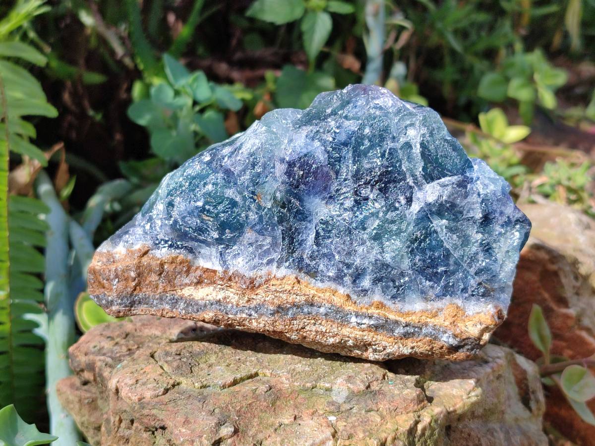 Natural Watermelon Fluorite Cobbed Specimens x 5 From Uis, Namibia - Toprock Gemstones and Minerals 