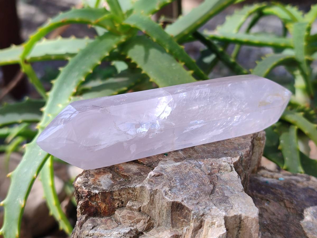 Polished Double Terminated Rose Quartz Points x 12 Madagascar - Toprock Gemstones and Minerals 