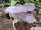 Polished Double Terminated Rose Quartz Points x 12 Madagascar - Toprock Gemstones and Minerals 