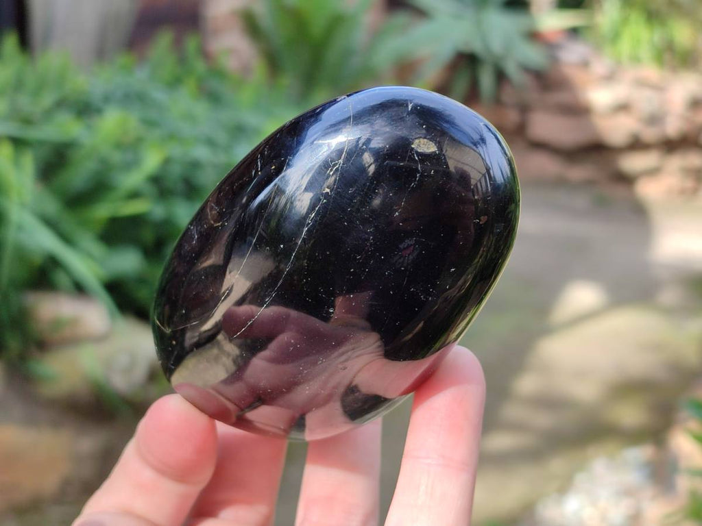 Polished Black Tourmaline Standing Free Form x 3 From Madagascar - Toprock Gemstones and Minerals 