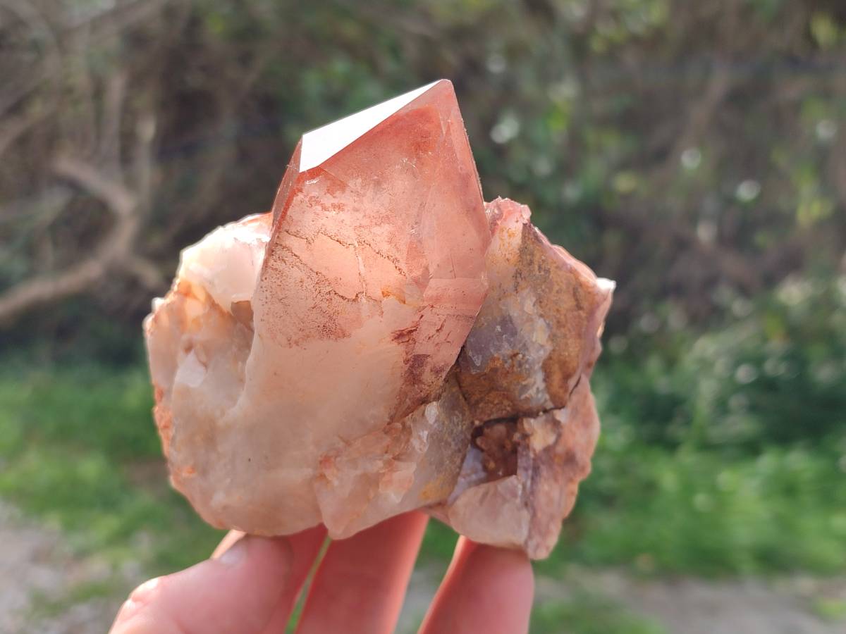 Natural Red Hematoid Quartz Clusters x 3 From Karoi, Zimbabwe - Toprock Gemstones and Minerals 