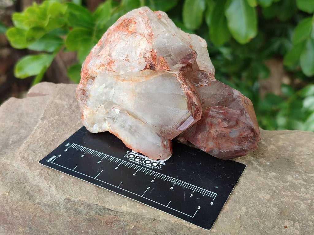 Natural Red Hematoid Quartz Clusters x 3 From Karoi, Zimbabwe - Toprock Gemstones and Minerals 