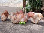 Natural Red Hematoid Quartz Clusters x 3 From Karoi, Zimbabwe - Toprock Gemstones and Minerals 