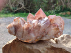 Natural Red Hematoid Quartz Clusters x 3 From Karoi, Zimbabwe - Toprock Gemstones and Minerals 