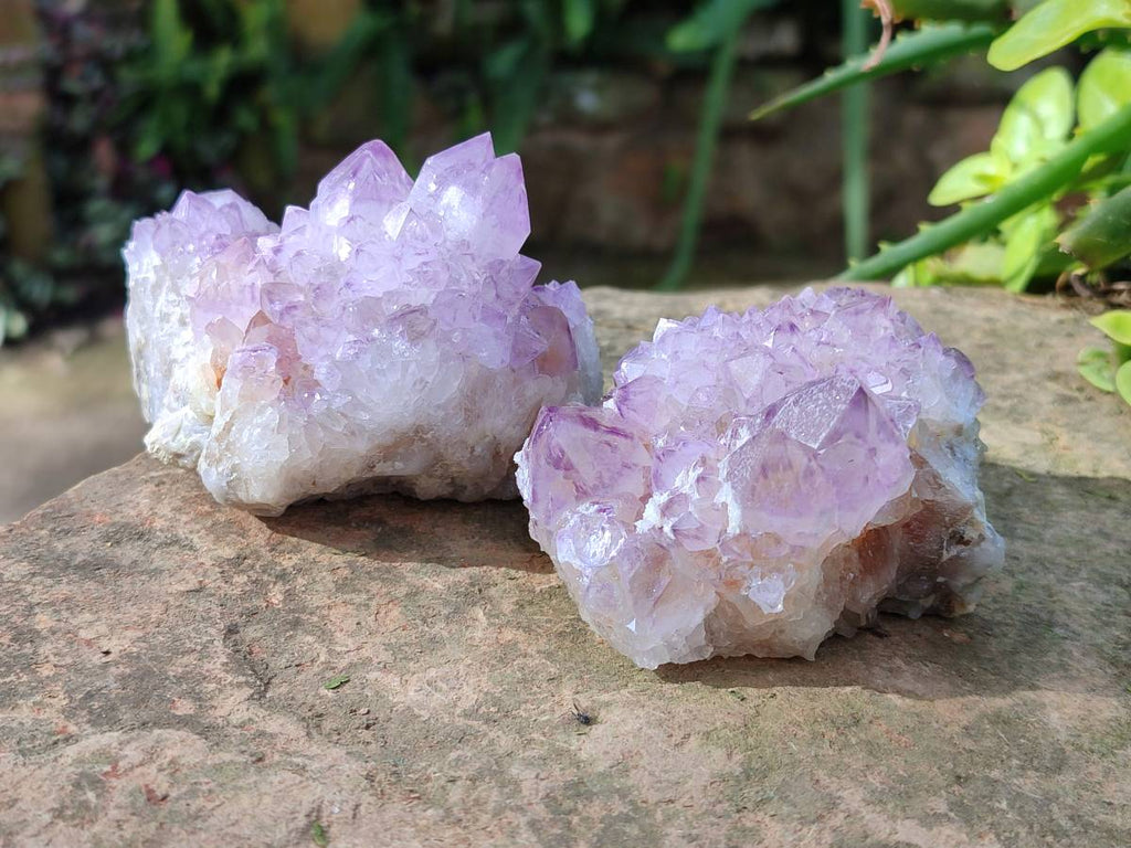 Natural Sunburst Amethyst Spirit Quartz Clusters x 4 From Boekenhouthoek, South Africa - Toprock Gemstones and Minerals 
