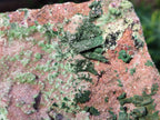 Natural XL Drusy Salrose With Crystalline Malachite and Duftite on Dolomite Matrix Cabinet Specimen x 1 From Kakanda, Congo - Toprock Gemstones and Minerals 