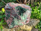 Natural XL Drusy Salrose With Crystalline Malachite and Duftite on Dolomite Matrix Cabinet Specimen x 1 From Kakanda, Congo - Toprock Gemstones and Minerals 