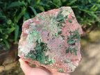 Natural XL Drusy Salrose With Crystalline Malachite and Duftite on Dolomite Matrix Cabinet Specimen x 1 From Kakanda, Congo - Toprock Gemstones and Minerals 