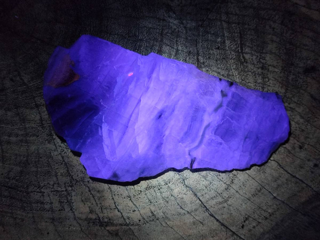 Polished On One Side Watermelon Fluorite Slices x 3 From Uis, Namibia - Toprock Gemstones and Minerals 
