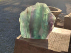 Polished On One Side Watermelon Fluorite Slices x 3 From Uis, Namibia - Toprock Gemstones and Minerals 