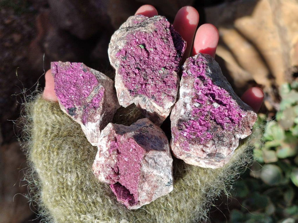 Natural Drusy Salrose with Ball Malachite on Dolomite Matrix Specimens x 6 From Kakanda, Congo - Toprock Gemstones and Minerals 