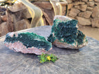 Natural Superb Crystalline Malachite Cabinet Specimens x 2 From Tenke Fungurume, Congo - Toprock Gemstones and Minerals 