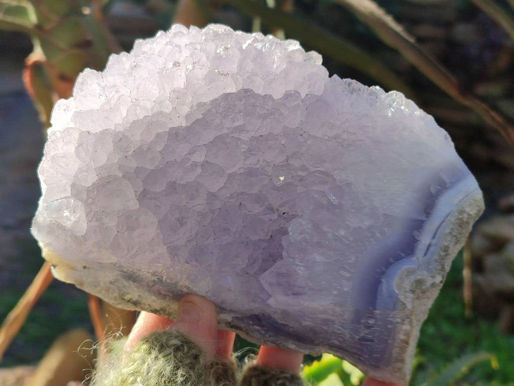 Natural Blue Lace Agate Geode Specimens x 4 From Nsanje, Malawi - Toprock Gemstones and Minerals 