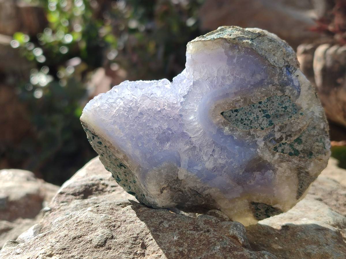 Natural Blue Lace Agate Geode Specimens x 12 From Nsanje, Malawi - Toprock Gemstones and Minerals 