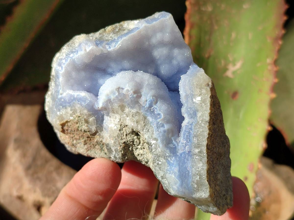Natural Blue Lace Agate Geode Specimens x 12 From Nsanje, Malawi - Toprock Gemstones and Minerals 