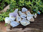Natural Blue Lace Agate Geode Specimens x 12 From Nsanje, Malawi - Toprock Gemstones and Minerals 