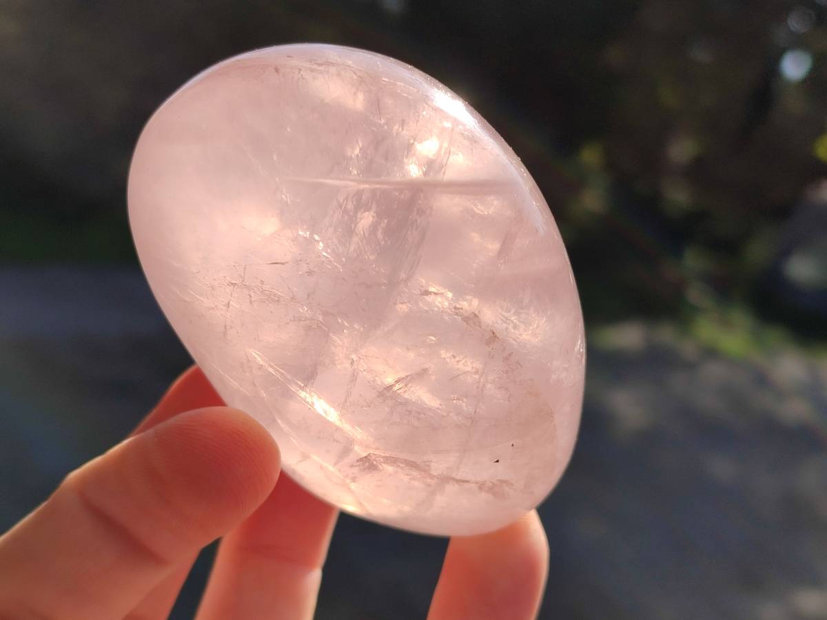 Polished Star Rose Quartz Standing Free Forms x 6 Ambatondrazaka, Madagascar - Toprock Gemstones and Minerals 