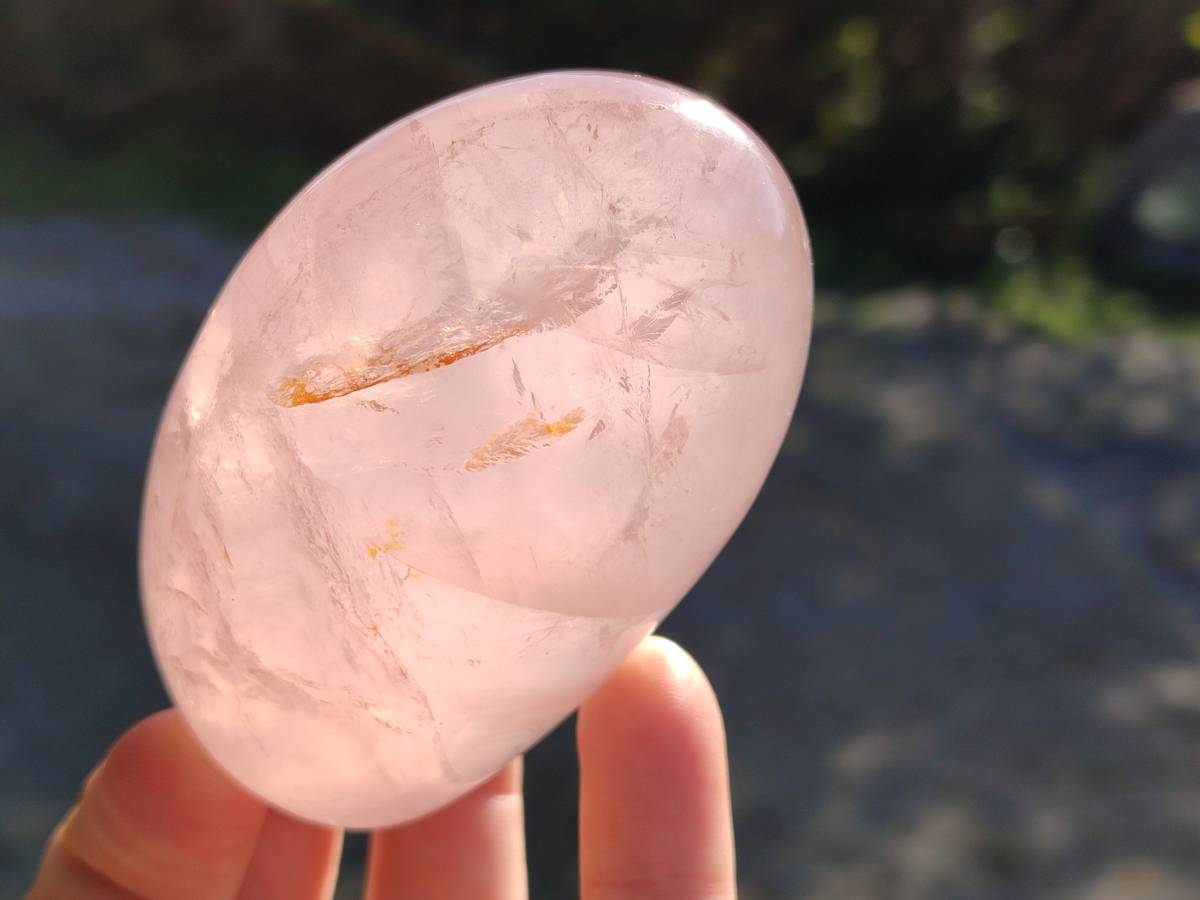 Polished Star Rose Quartz Standing Free Forms x 6 Ambatondrazaka, Madagascar - Toprock Gemstones and Minerals 