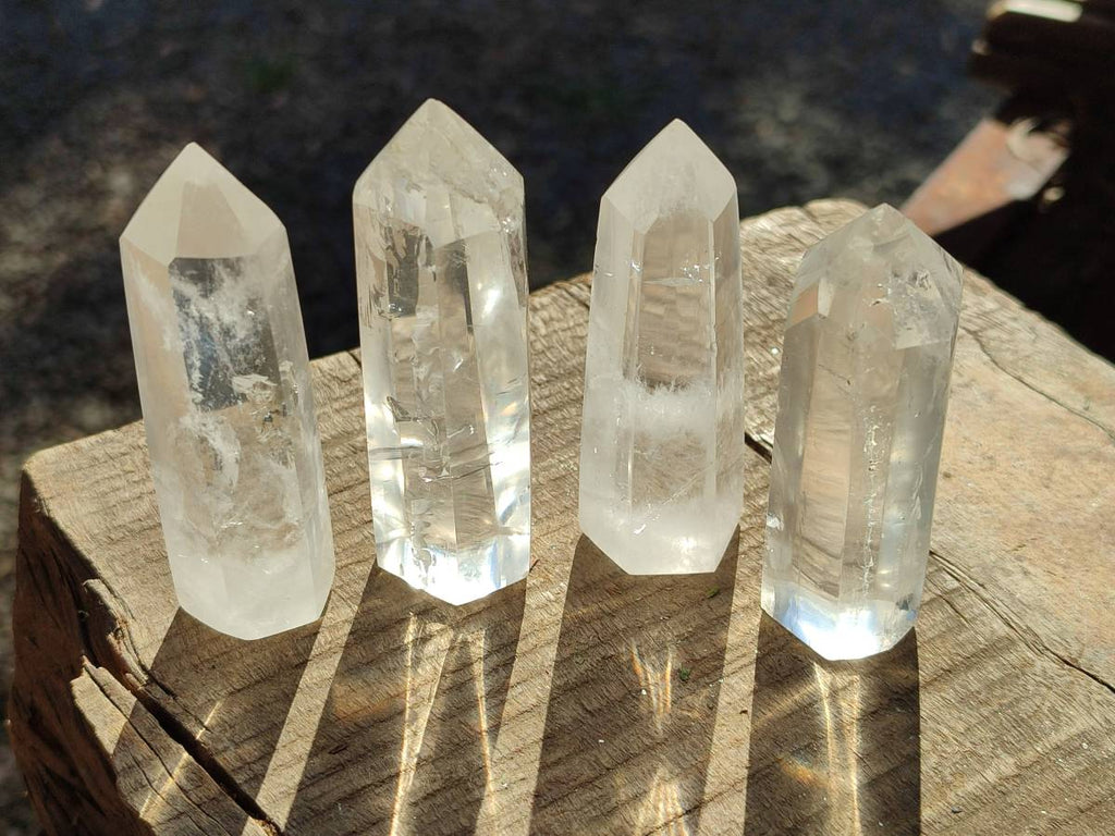 Polished Clear Quartz Crystals x 12 From Madagascar - Toprock Gemstones and Minerals 