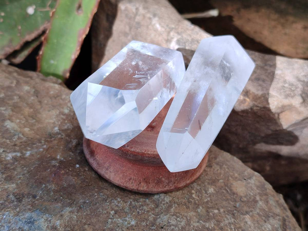 Polished Clear Quartz Crystals x 12 From Madagascar - Toprock Gemstones and Minerals 