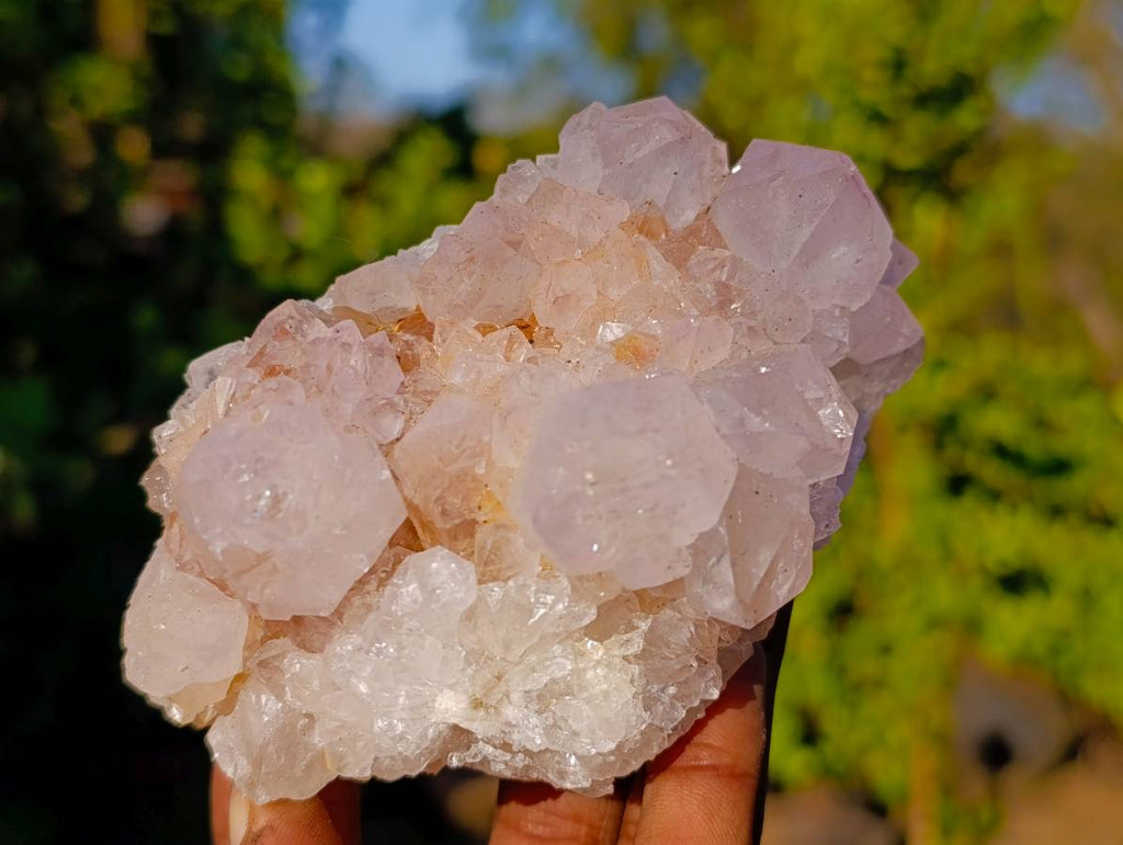 Natural Golden Limonite Coated Spirit Quartz Clusters x 3 From South Africa - Toprock Gemstones and Minerals 