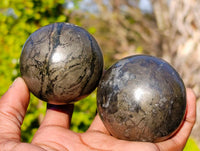 Polished Pharaoh Stone Spheres x 3 Zimbabwe
