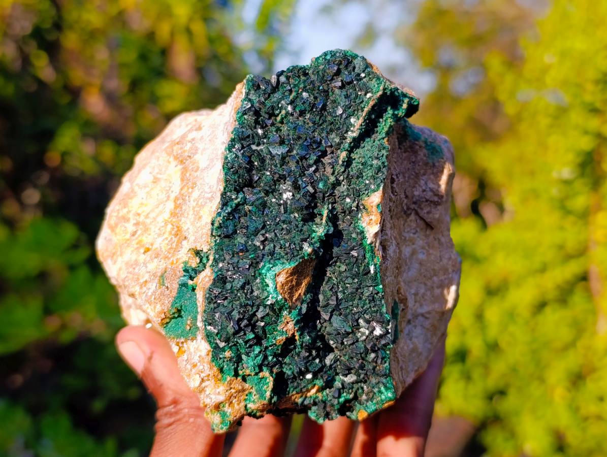 Natural XX Rare Crystalline Malachite Specimens x 1 From Congo - Toprock Gemstones and Minerals 