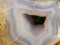 Polished Blue Lace Agate Geodes x 2 From Malawi