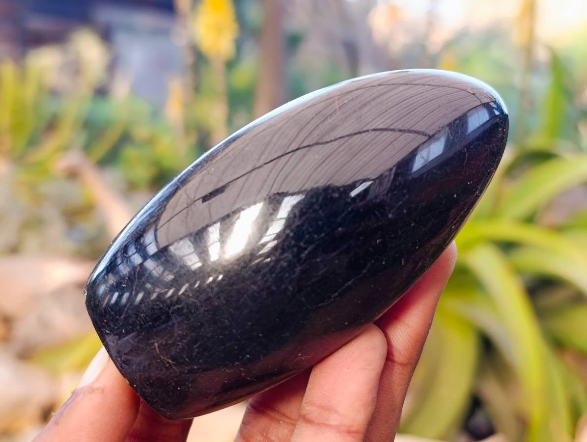 Polished Black Tourmaline Standing Free Form x 4 From Madagascar - Toprock Gemstones and Minerals 