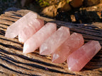 Polished Double Terminated Rose Quartz Points x 12 From Madagascar - Toprock Gemstones and Minerals 