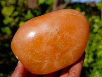 Polished Orange Twist Calcite Standing Free Forms x 3 From Maevantanana, Madagascar - Toprock Gemstones and Minerals 
