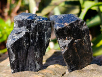 Natural Schorl Black Tourmaline Specimens x 12 From Erongo, Namibia - Toprock Gemstones and Minerals 