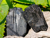 Natural Schorl Black Tourmaline Specimens x 12 From Erongo, Namibia - Toprock Gemstones and Minerals 