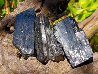 Natural Schorl Black Tourmaline Specimens x 12 From Erongo, Namibia - Toprock Gemstones and Minerals 